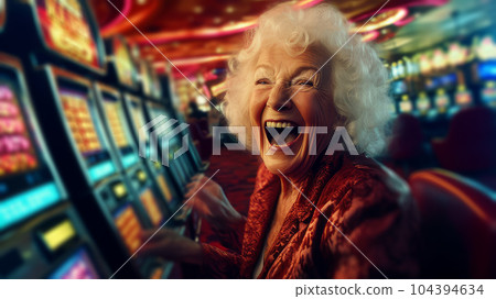 plays casino slots. Generative AI 104394634