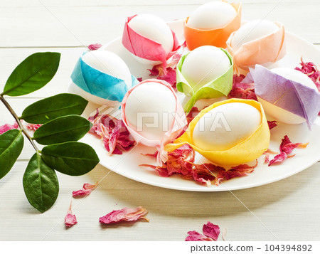 Colorful Easter eggs Colorful Easter eggs 104394892