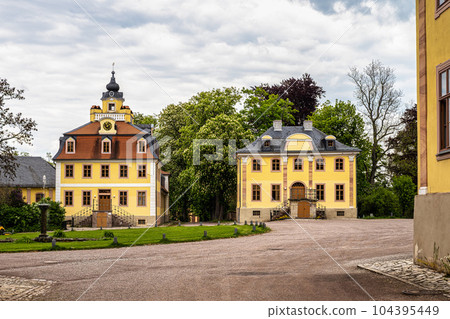 Castle Belvedere near Weimar Thuringia Germany is a elegant summer residence dating from 18th century. 104395449