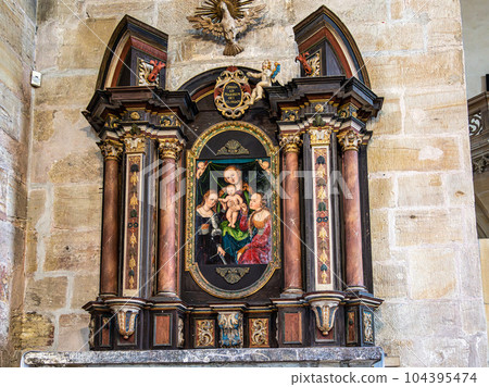 Interior of Erfurt Cathedral and Collegiate Church of St Mary, Erfurt, Germany. 104395474