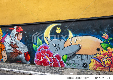 Liberdade neighborhood in Sao Paulo, Brazil is the world's largest ethnic Japanese community outside Japan. Liberdade neighborhood in Sao Paulo, Brazil is the world's largest ethnic Japanese community outside Japan. 104395493