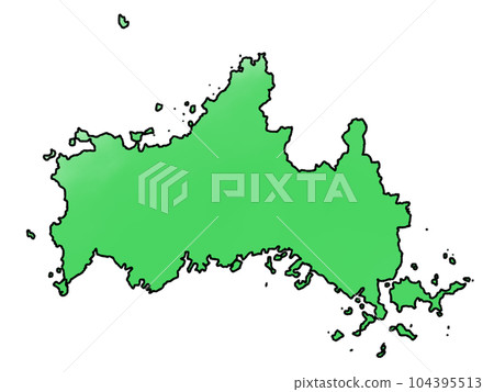 稍微鬆散的山口縣地圖 稍微鬆散的山口縣地圖 104395513