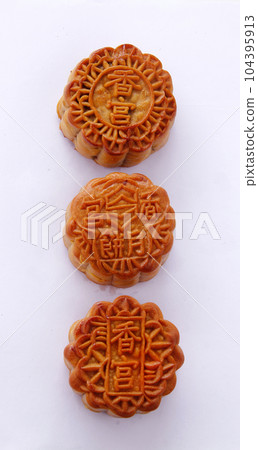 Mooncake, Chinese mid-autumn festival food for the Dessert Concept. Mooncake, Chinese mid-autumn festival food for the Dessert Concept. 104395913