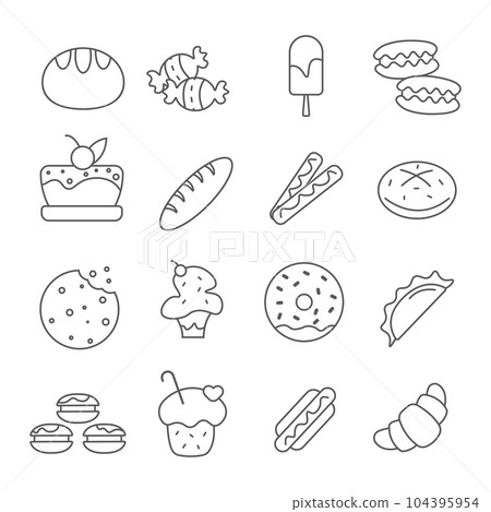 Bakery icons 104395954