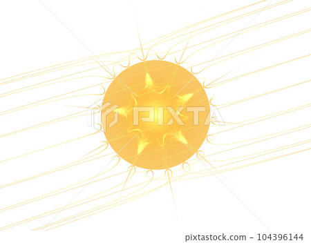 Abstract fractal yellow Star or Sun, 3d rendering Abstract fractal yellow Star or Sun, 3d rendering 104396144