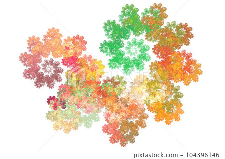 colorful fractal branch swirl, fractal pattern, computer generated 104396146