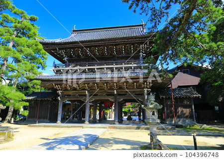 [Kyoto Prefecture] Sanmon Gate (Golden Pavilion) of Chionji Temple in Fresh Green 104396748