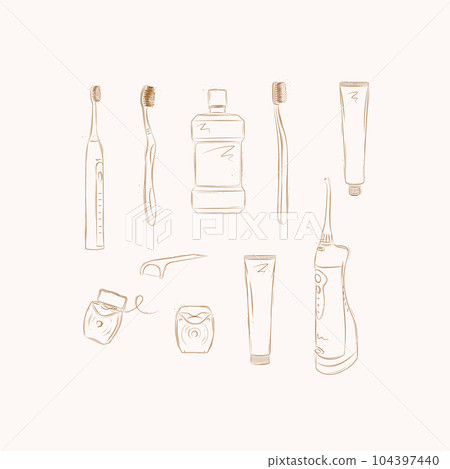 Dental care accessories beige 104397440
