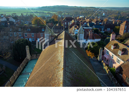 Rye castle walls in England Rye castle walls in England 104397651
