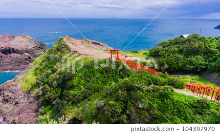 紅色鳥居林立的元乃隅神社 104397970