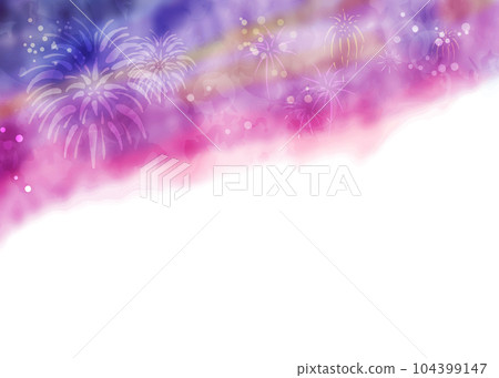 Fireworks shining in the night sky 104399147