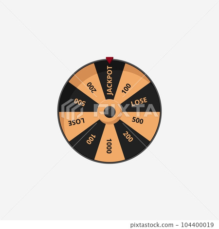 Round wheel of fortune. Gaming luxury symbol of good luck Round wheel of fortune. Gaming luxury symbol of good luck 104400019