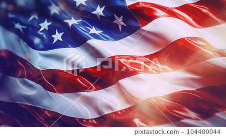 Realistic USA Flag Background Realistic USA Flag Background 104400044