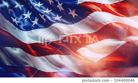 Realistic USA Flag Background Realistic USA Flag Background 104400046