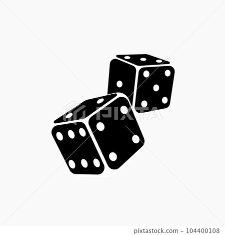 Black game dice. Fortune gambling dice Black game dice. Fortune gambling dice 104400108
