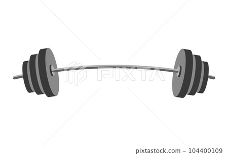 Barbell with weight discs. Fitness equipment for bodybuilding Barbell with weight discs. Fitness equipment for bodybuilding 104400109