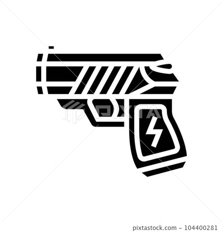 taser gun crime glyph icon vector illustration 104400281