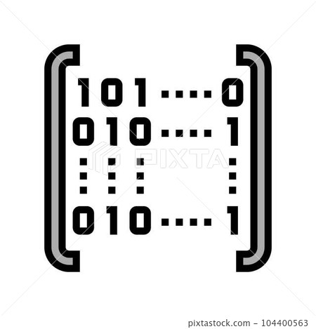 matrice math science education color icon vector illustration 104400563