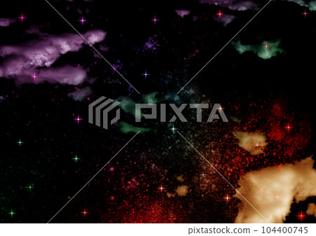 galaxy in a free space. 3D rendering 104400745
