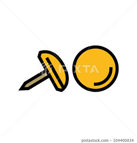 decorative nail hardware furniture fitting color icon vector illustration decorative nail hardware furniture fitting color icon vector illustration 104400834