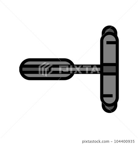 door closer hardware furniture fitting color icon vector illustration 104400935