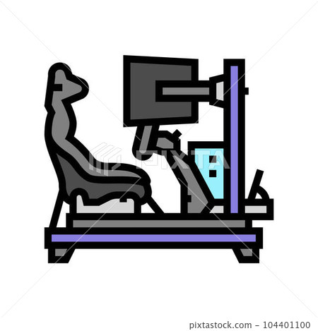 racing simulator vehicle color icon vector illustration racing simulator vehicle color icon vector illustration 104401100
