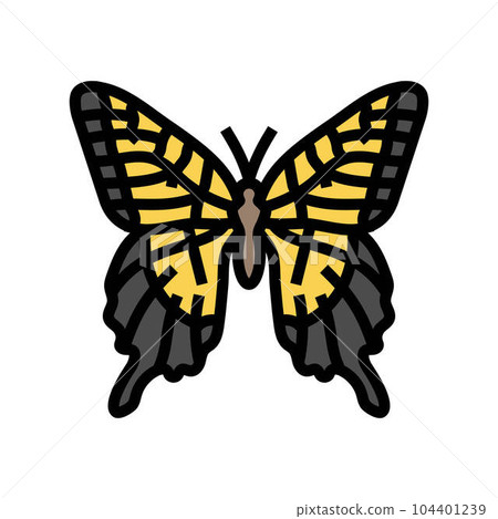 eastern tiger swallowtail summer color icon vector illustration eastern tiger swallowtail summer color icon vector illustration 104401239