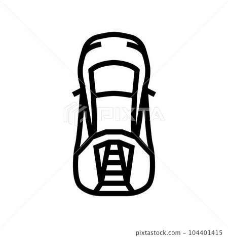 competition car top view line icon vector illustration competition car top view line icon vector illustration 104401415