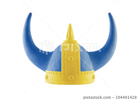 Swedish viking horned helmet isolated on white background with clipping path Swedish viking horned helmet isolated on white background with clipping path 104401428