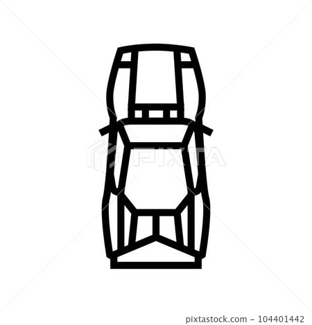 auto car top view line icon vector illustration 104401442