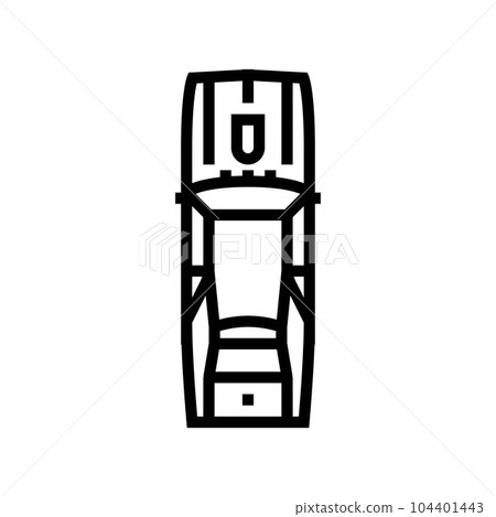 vehicle car top view line icon vector illustration 104401443
