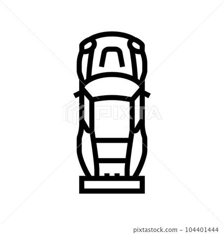 sport car top view line icon vector illustration sport car top view line icon vector illustration 104401444