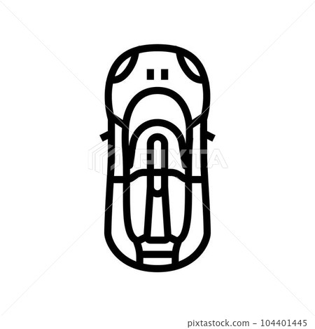 speed car top view line icon vector illustration 104401445