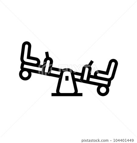seesaw park outdoor kid play line icon vector illustration seesaw park outdoor kid play line icon vector illustration 104401449