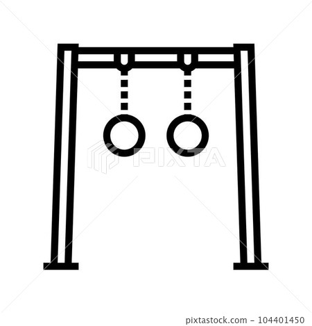 still rings park kid play line icon vector illustration 104401450