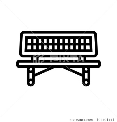 bench playground park kid play line icon vector illustration bench playground park kid play line icon vector illustration 104401451
