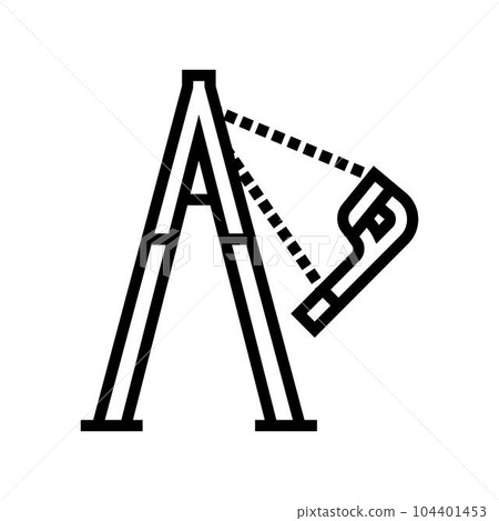 generation swing park kid play line icon vector illustration 104401453