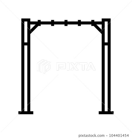 monkey bars park outdoor kid play line icon vector illustration monkey bars park outdoor kid play line icon vector illustration 104401454