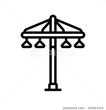 mayypole spinner park kid play line icon vector illustration 104401458