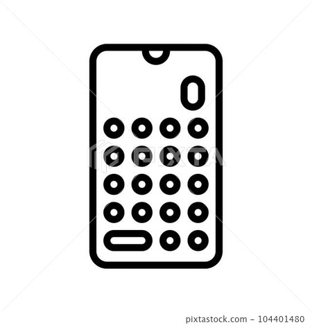 calculator math education line icon vector illustration 104401480