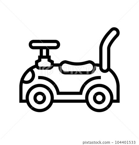 ride on toy child game play line icon vector illustration 104401533