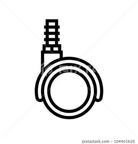 furniture caster hardware fitting line icon vector illustration 104401620