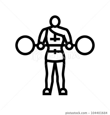 circus strongman carnival vintage show line icon vector illustration circus strongman carnival vintage show line icon vector illustration 104401684