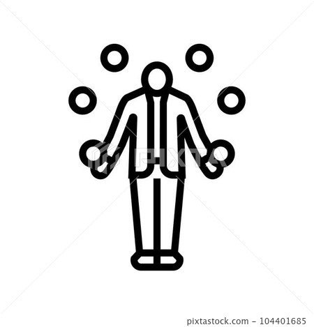 juggler carnival vintage show line icon vector illustration juggler carnival vintage show line icon vector illustration 104401685
