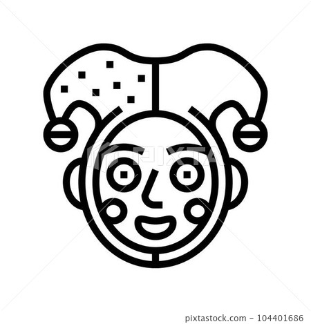 clown carnival show line icon vector illustration 104401686