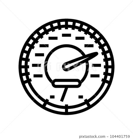 speedometer vehicle speed auto line icon vector illustration speedometer vehicle speed auto line icon vector illustration 104401759