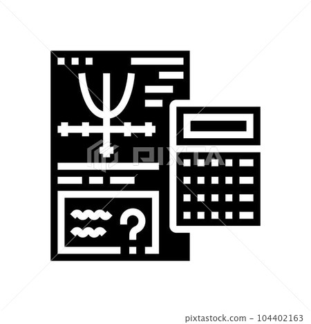 calculate math science education glyph icon vector illustration calculate math science education glyph icon vector illustration 104402163