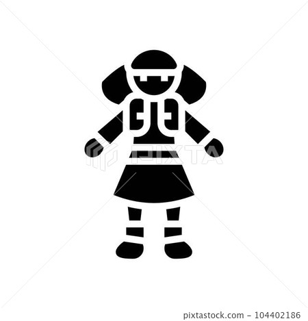 doll toy child baby kid glyph icon vector illustration doll toy child baby kid glyph icon vector illustration 104402186