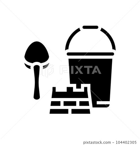 sand beach toy child game play glyph icon vector illustration sand beach toy child game play glyph icon vector illustration 104402305