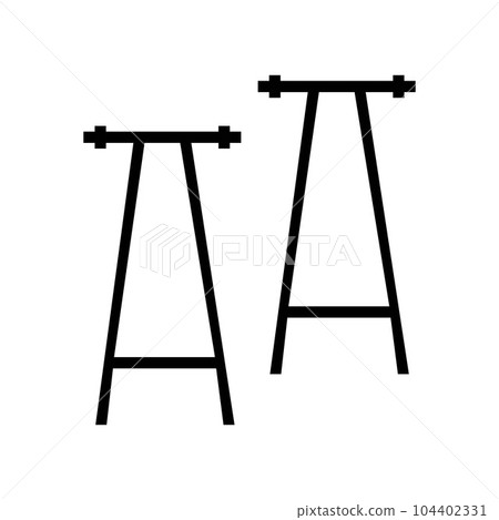 table feet hardware furniture fitting glyph icon vector illustration 104402331